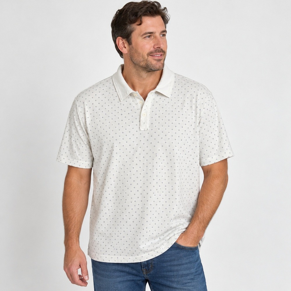 Banana Republic Men Luxury Touch Polo Shirt White XL Business Casual Vacation